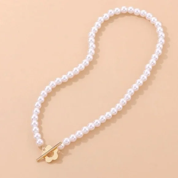 Vintage NWT Boutique Glass crystal pearl beaded & gold statement elegant choker - Picture 4 of 7